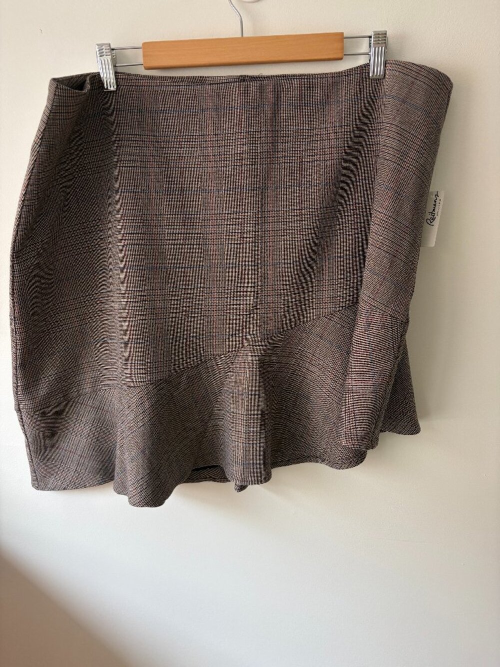 Reitmans Ruffled Plaid Mini Skirt